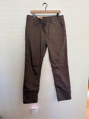 Men's Brown Prana Straight-Leg Pants 34 x 32
